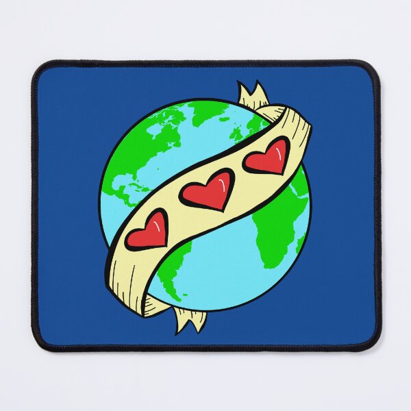 Item preview, I Love Earth with blue background designed and sold by missmann.