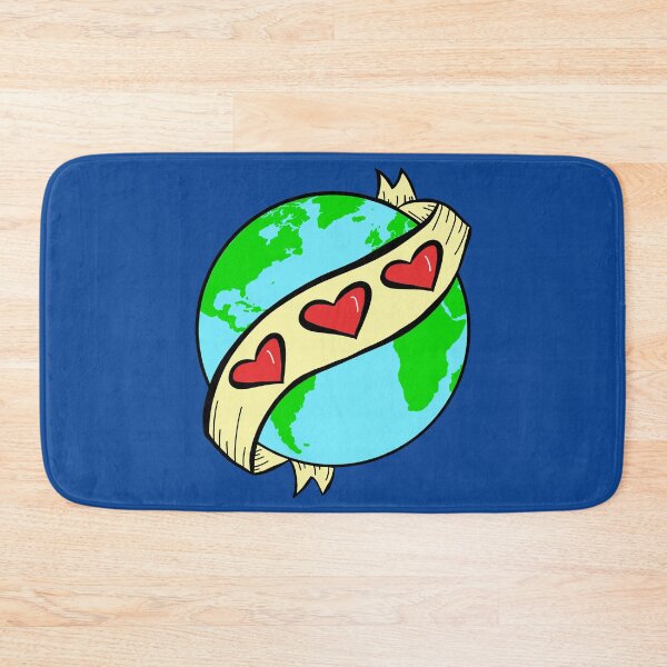 Item preview, I Love Earth with blue background  designed and sold by missmann.