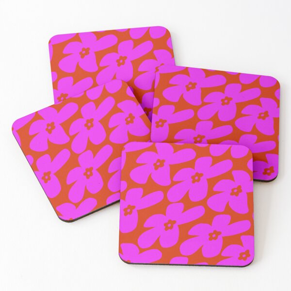 Item preview, Abstract Flowers Pattern 11 in Orange Red Pink designed and sold by nineFlorals.