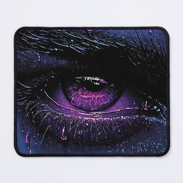 Item preview, Emotional Purple Eye with Crying Tears in Neon Glow designed and sold by Taans-Creation.