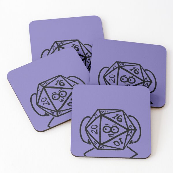 Item preview, D20 CARTOON BLACK designed and sold by JustWantsSleep.