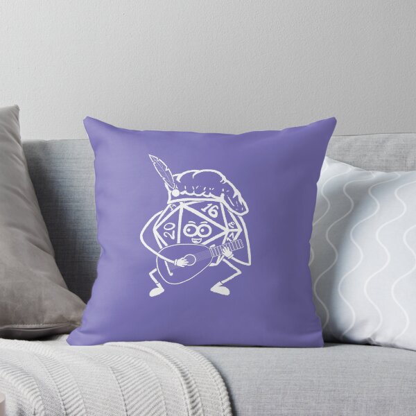 Item preview, D20 BARD CARTOON WHITE designed and sold by JustWantsSleep.