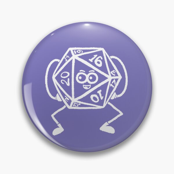 Item preview, D20 CARTOON WHITE designed and sold by JustWantsSleep.