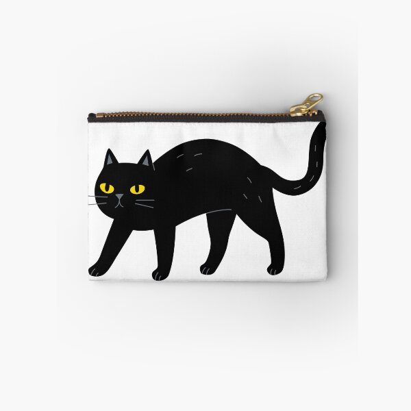 Item preview, Cartoon cute black cat character with charming playful expression designed and sold by AllaMashycheva.