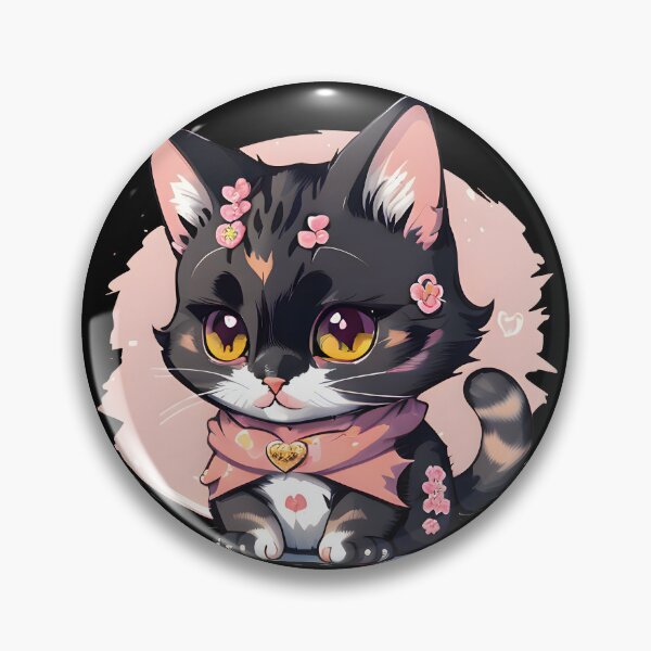 Item preview, Gato Flor - Gatito Kawaii Regordete con Flores de Cerezo designed and sold by BrushRushX.