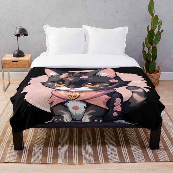 Artikelvorschau, Blossom Cat - Molliges Kawaii Kätzchen mit Kirschblüten entworfen und verkauft von BrushRushX.
