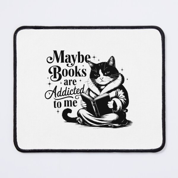 Item preview, Maybe books are addicted to me – funny cat design designed and sold by CleanDecor.