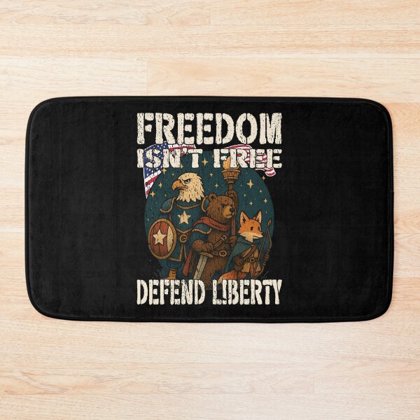 Item preview, FREEDOM ISN'T FREE DEFEND LIBERTY patriotic animals defending our freedom and democracy 4th of July Independence day designed and sold by Jt41.