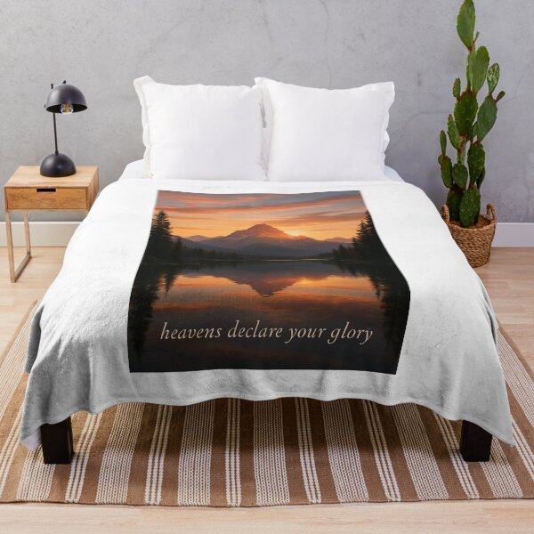 Item preview, Heavens Declare Your Glory – Majestic Mountain Sunset Photography designed and sold by L and J Vielman.
