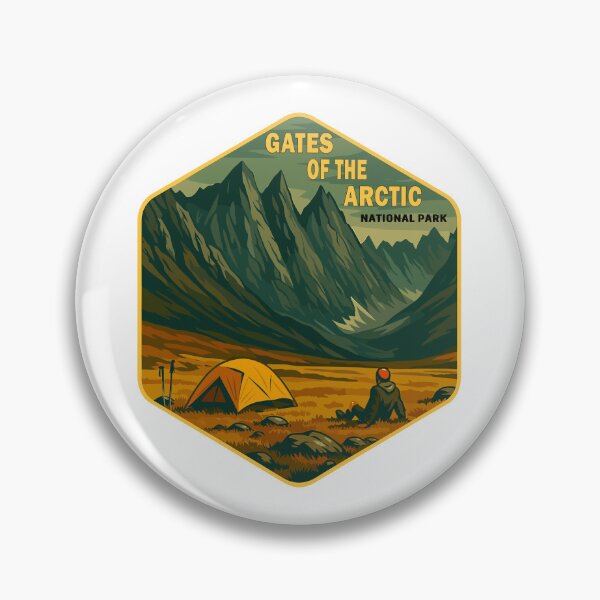 Item preview, Gates of the Arctic National Park Retro Wilderness Sticker designed and sold by Ismeal Von.