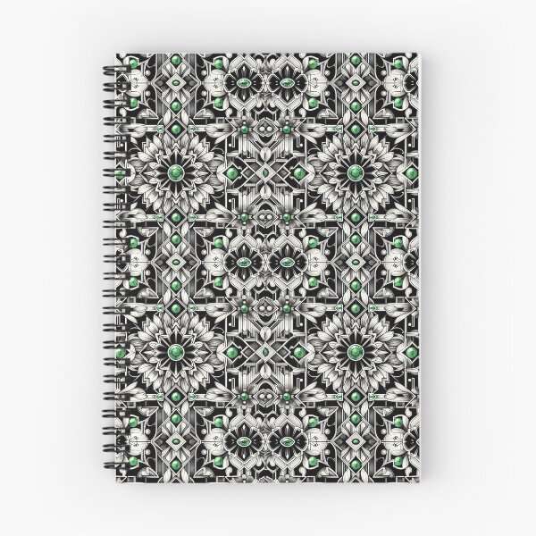 Item preview, art deco style with green gems designed and sold by crealook01.