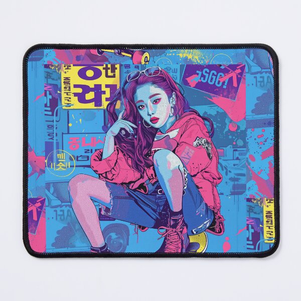Item preview, Korean Girl Skater in Street Pop Style designed and sold by 리나 .