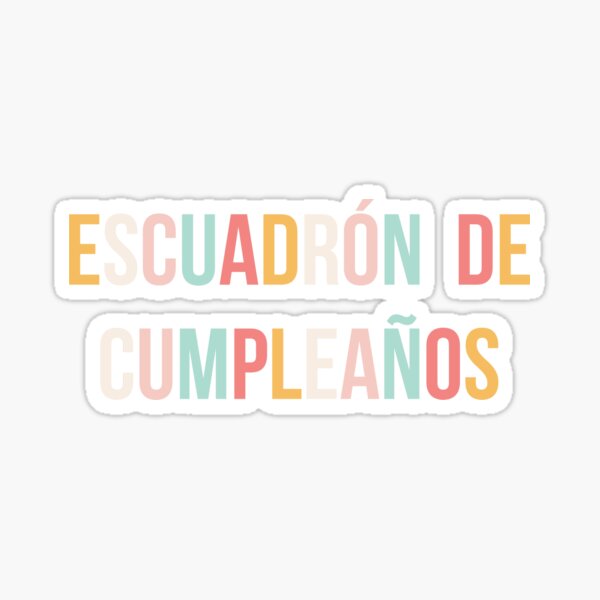 Vista previa del artículo con la obra «Escuadrón de cumpleaños cute Spanish Birthday squad Fiesta», diseñado y vendido por snowry.