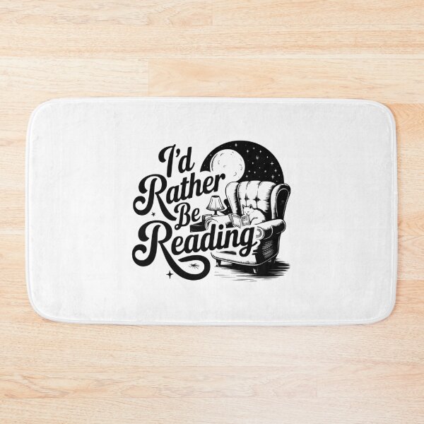 Item preview, I’d rather be reading – book lover quote design designed and sold by CleanDecor.