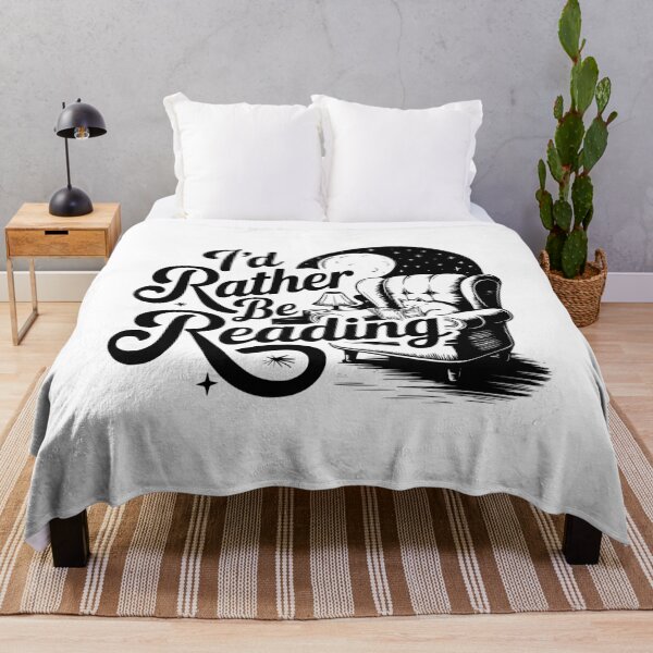 Item preview, I’d rather be reading – book lover quote design designed and sold by CleanDecor.