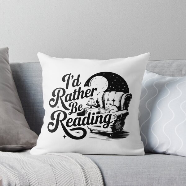 Item preview, I’d rather be reading – book lover quote design designed and sold by CleanDecor.