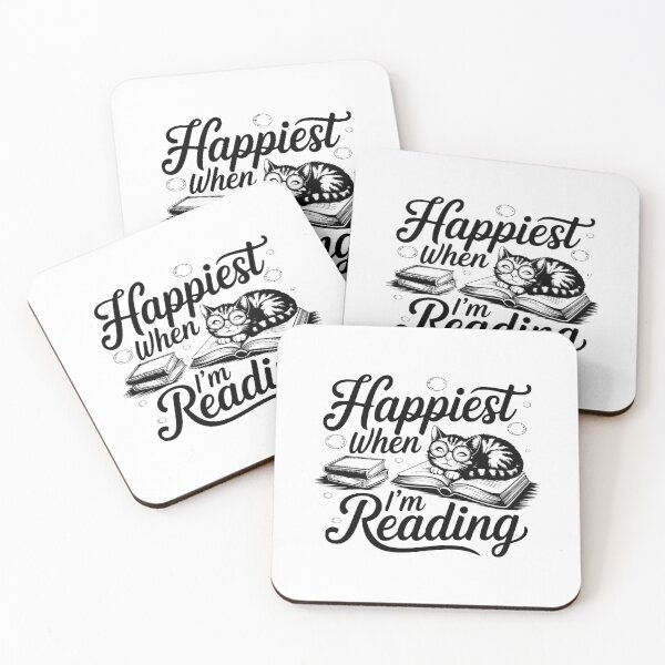 Item preview, Happiest when I’m reading – book lover quote design designed and sold by CleanDecor.