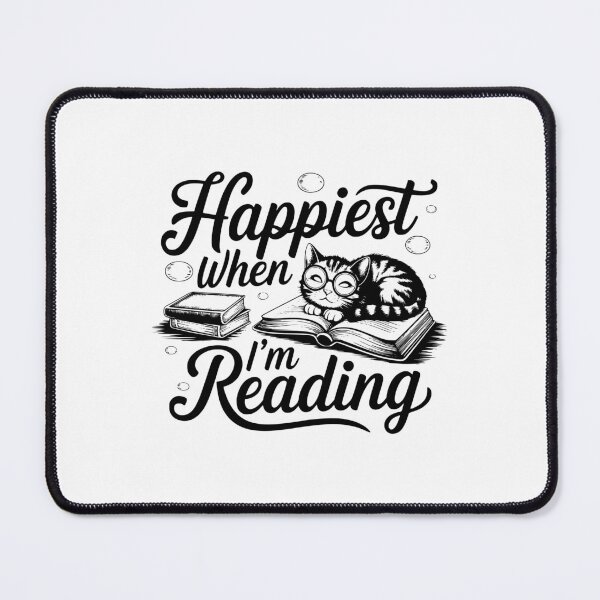 Item preview, Happiest when I’m reading – book lover quote design designed and sold by CleanDecor.