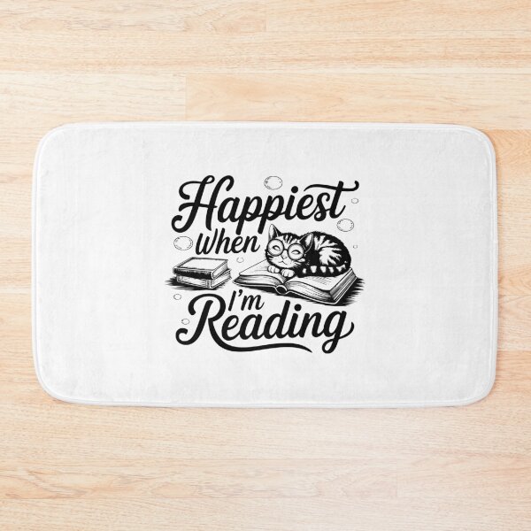 Item preview, Happiest when I’m reading – book lover quote design designed and sold by CleanDecor.