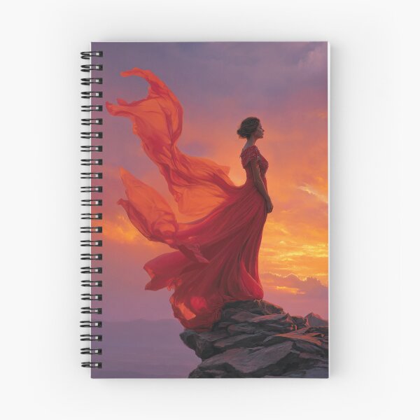 Item preview, Elegant Woman in a Flowing Red Dress designed and sold by Synthartik.