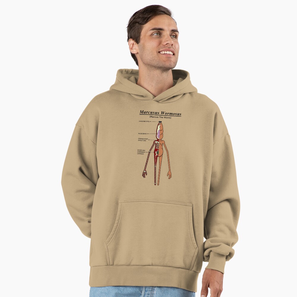 Marcus The Worm Anatomy - Tiktok Meme Oversized T-Shirt