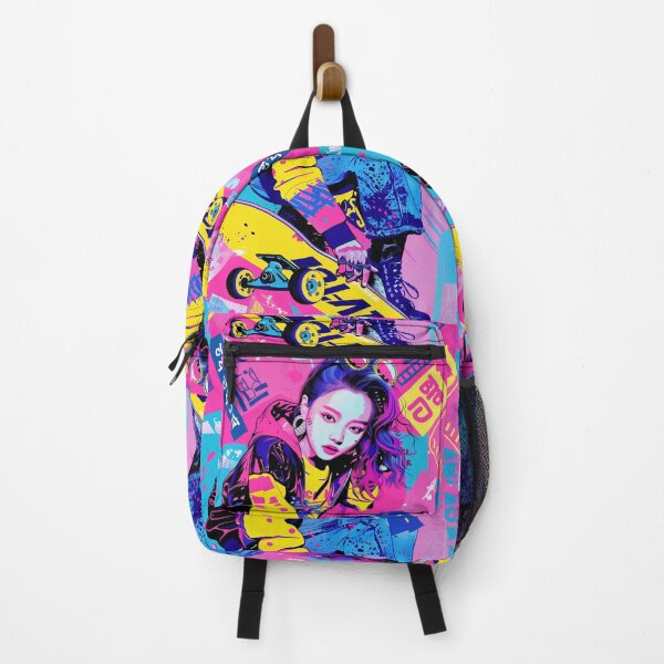 Item preview, Neon Korean Skater Girl Pop Art designed and sold by 리나 .