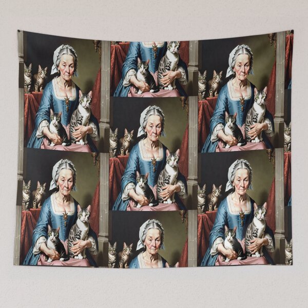 Item preview, Cat Lady – Circa 1740s Elegant Companion designed and sold by KoliBabb.