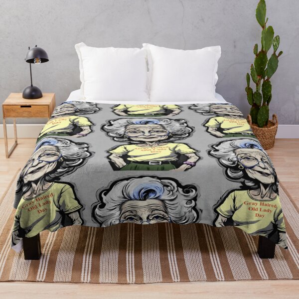 Item preview, Grace in Color – Portrait of a Gray-Haired Matriarch designed and sold by KoliBabb.