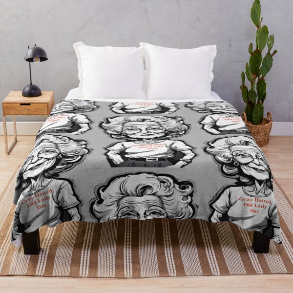 Item preview, Wisdom in Monochrome – Portrait of a Gray-Haired Matriarch designed and sold by KoliBabb.