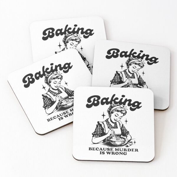 Item preview, Baking Because Murder Is Wrong.  designed and sold by Buntrockstore.