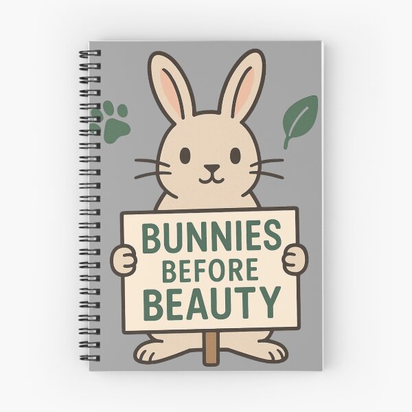 Item preview, Bunnies Before Beauty Shirt – Cute Vegan Animal Rights Tee – Ethical Fashion Statement for Women & Men designed and sold by PrinToria-1.