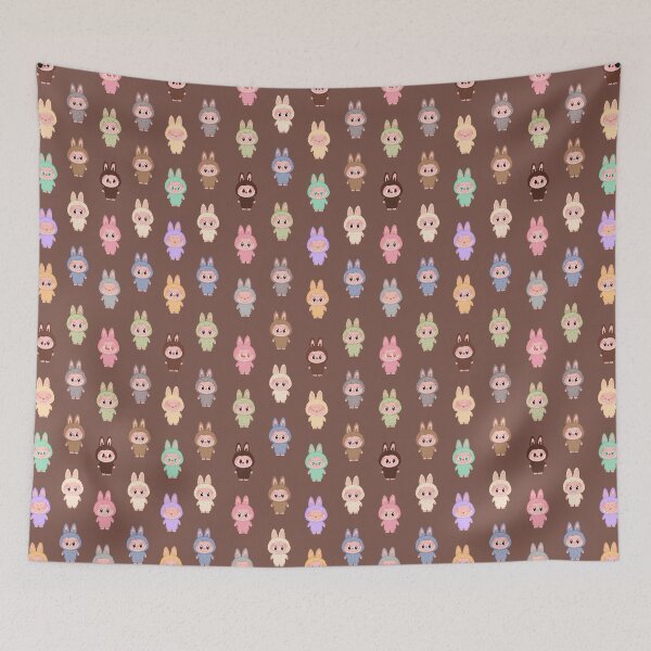 Item preview, Labubu pattern brown background designed and sold by Diyanggostyle.