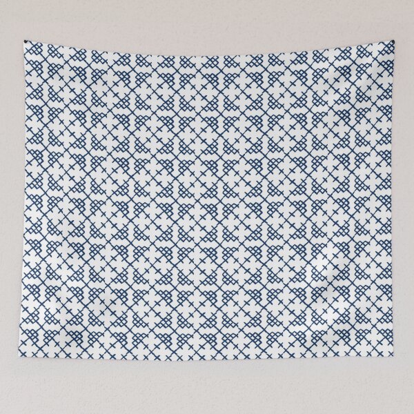 Item preview, X Marks the Thread – Zmijanje in Indigo designed and sold by zaMAJAvanje.