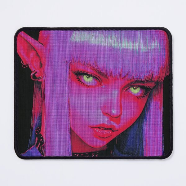Item preview, Neon Emo Anime Elf with Green Eyes designed and sold by V-Fantasy.