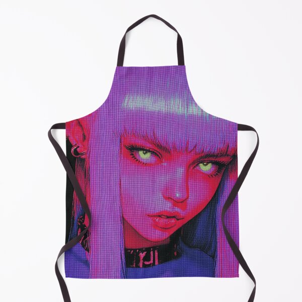 Item preview, Neon Emo Anime Elf with Green Eyes designed and sold by V-Fantasy.