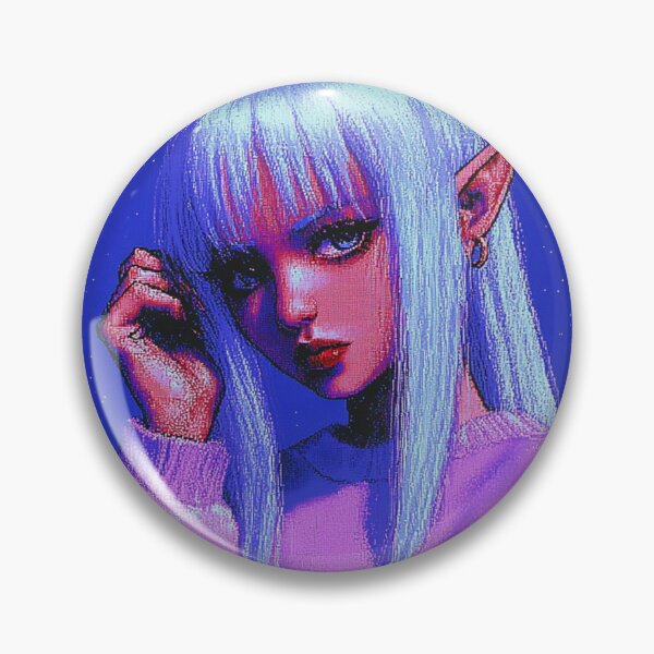 Item preview, Emo Anime Elf with Blue Hair designed and sold by V-Fantasy.
