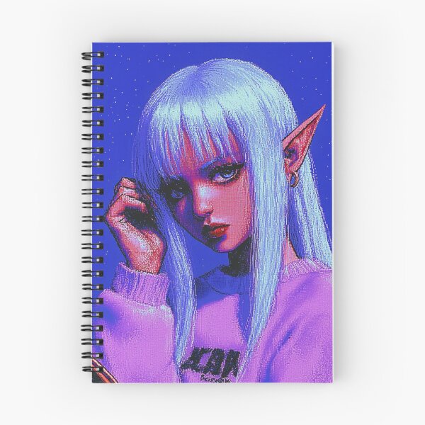 Item preview, Emo Anime Elf with Blue Hair designed and sold by V-Fantasy.