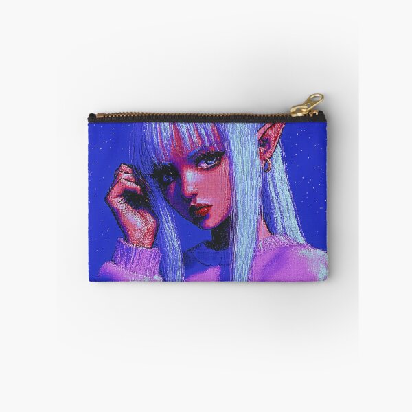 Item preview, Emo Anime Elf with Blue Hair designed and sold by V-Fantasy.