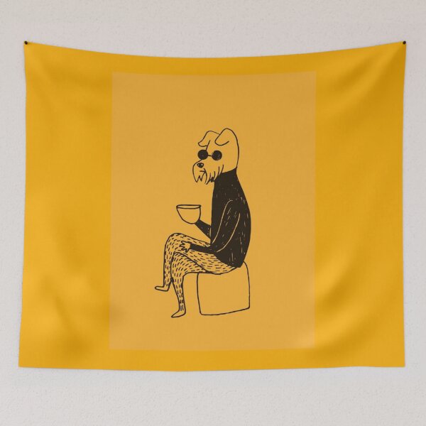 Item preview, coffee dog designed and sold by Pretty Postcards.