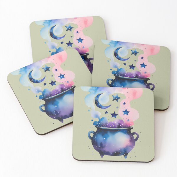 Item preview, Celestial Cauldron – Abstract Pastel Witchy Watercolor designed and sold by Mos Thainique.
