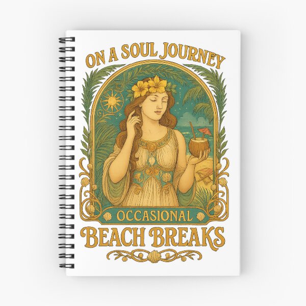 Item preview, On A Soul Journey, Occasional Beach Break Art Nouveau T-Shirt | Spiritual Travel Summer designed and sold by MySpiritTravels.