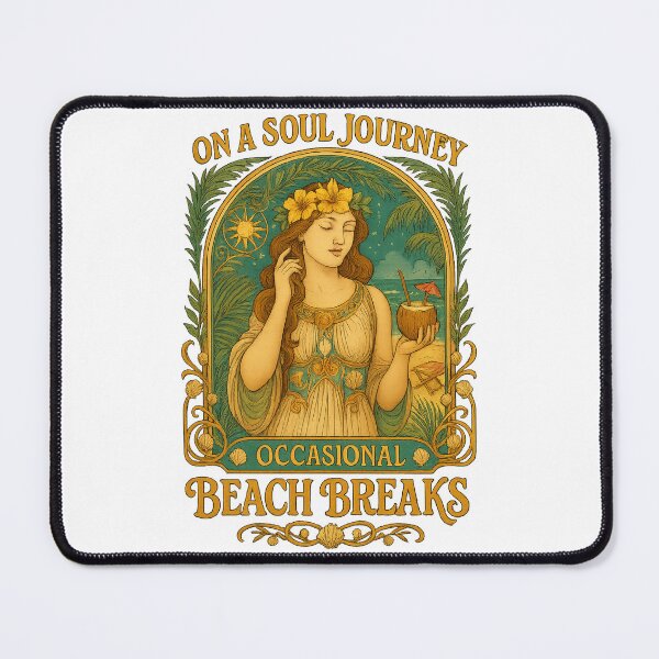 Item preview, On A Soul Journey, Occasional Beach Break Art Nouveau T-Shirt | Spiritual Travel Summer designed and sold by MySpiritTravels.