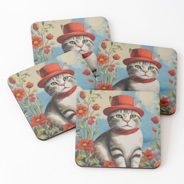Item preview, Grey Cat and Flowers AI gen designed and sold by Goods4SaleNow.