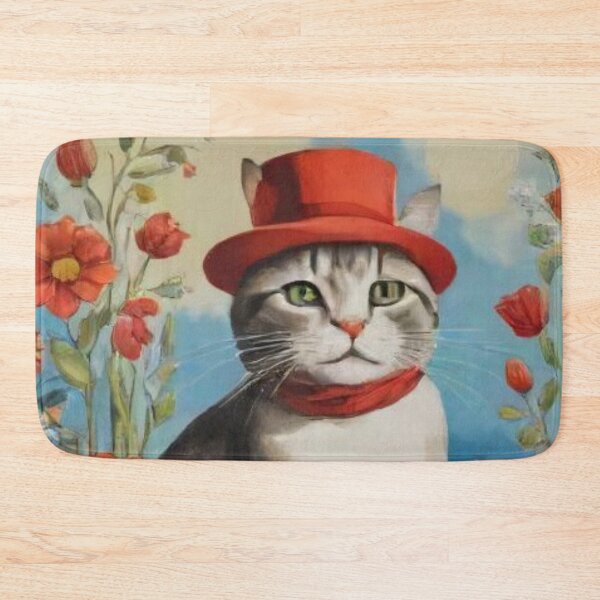 Item preview, Grey Cat and Flowers AI gen designed and sold by Goods4SaleNow.