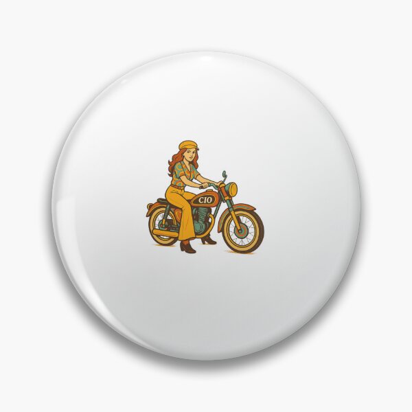 Item preview, Groovy Ride — 70s Pin-Up Biker designed and sold by Fleetwood1994.