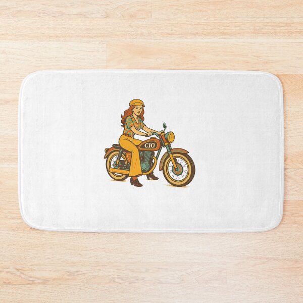 Item preview, Groovy Ride — 70s Pin-Up Biker designed and sold by Fleetwood1994.