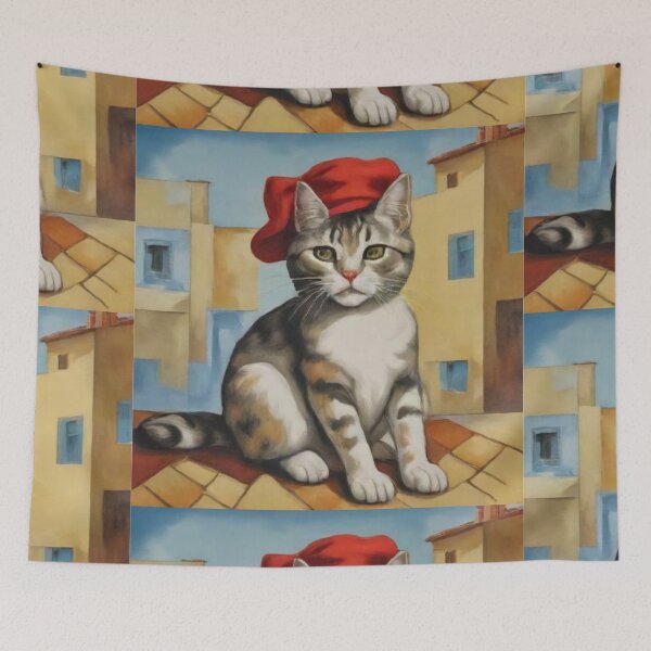 Item preview, Cat in Red Hat AI gen designed and sold by Goods4SaleNow.