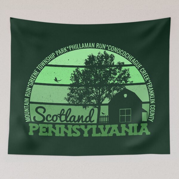 Item preview, Scotland Pennsylvania Sunset Retro Vintage Local Pride Logo designed and sold by CRHPOD20.