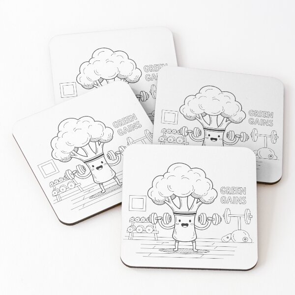 Item preview, "Green Gains" Broccoli Working Out designed and sold by Owcomm.