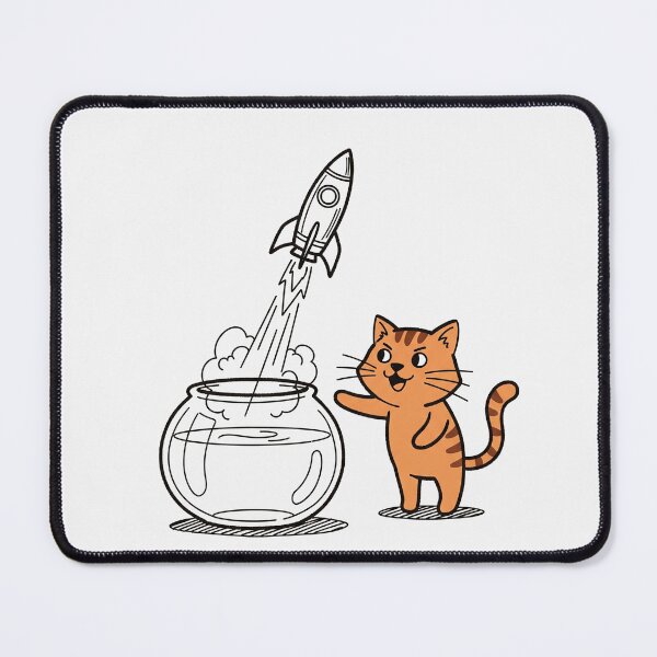 Item preview, Cat Launching Rocket from Fishbowl designed and sold by Owcomm.